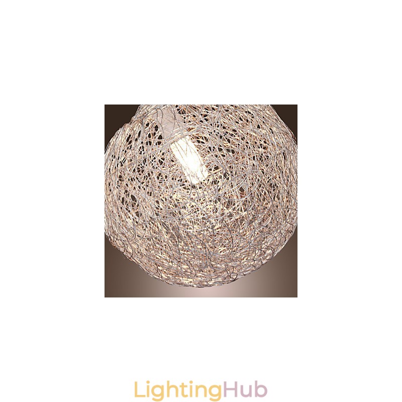 Modern Contemporary Globe Mini Style Chrome Pendant Light
