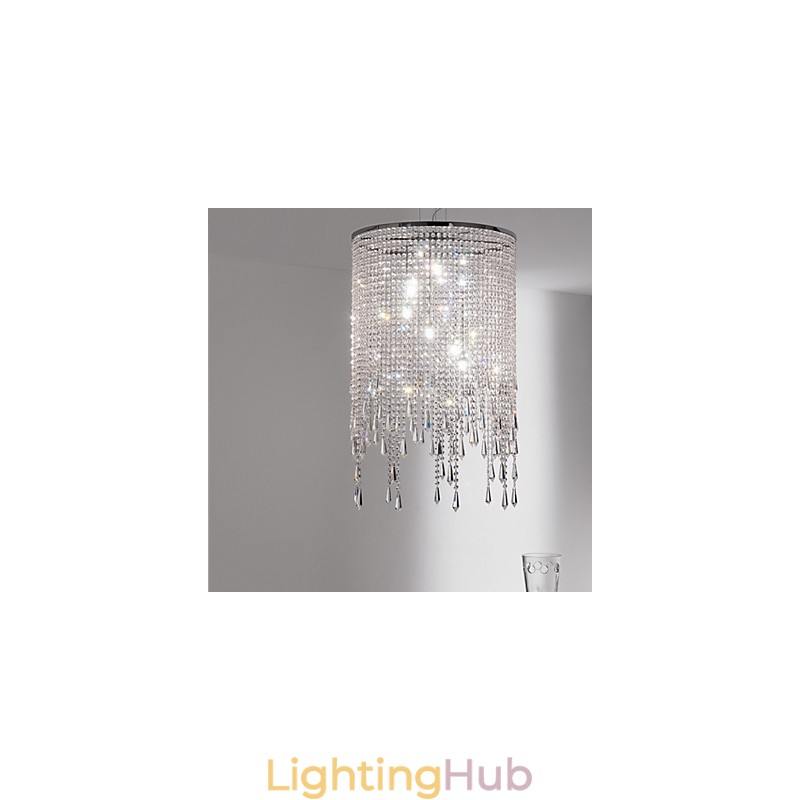 Modern Contemporary Crystal Metal Pendant Light