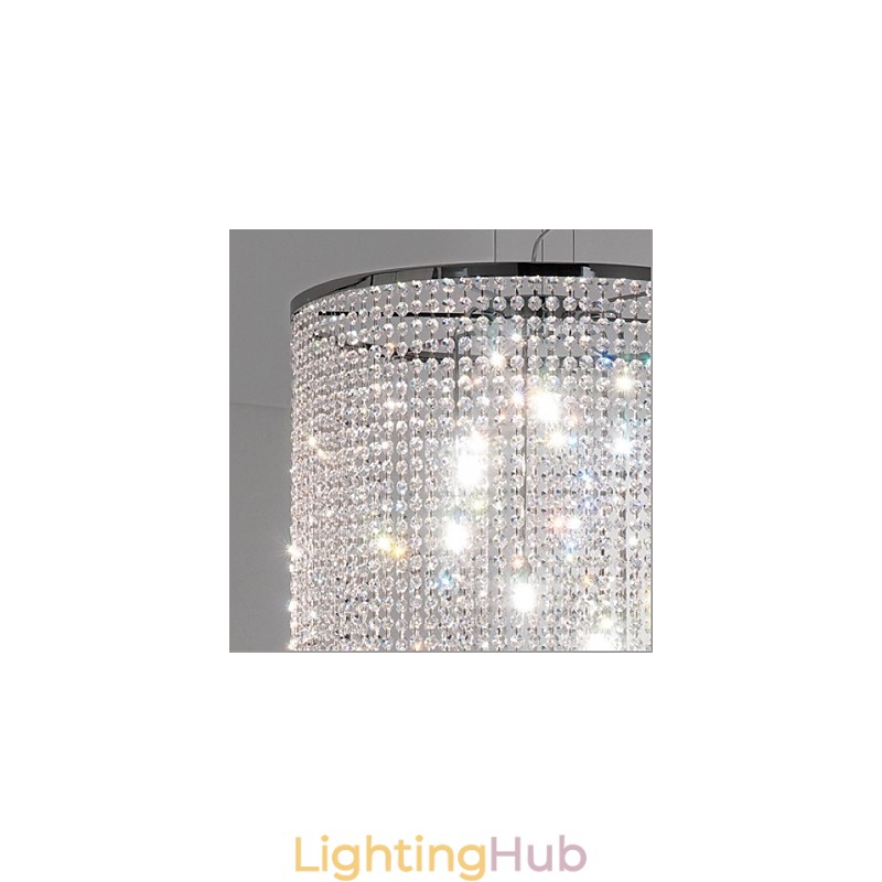 Modern Contemporary Crystal Metal Pendant Light
