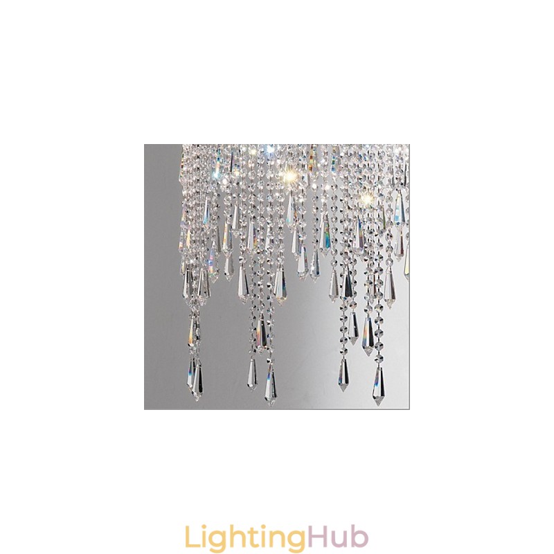 Modern Contemporary Crystal Metal Pendant Light