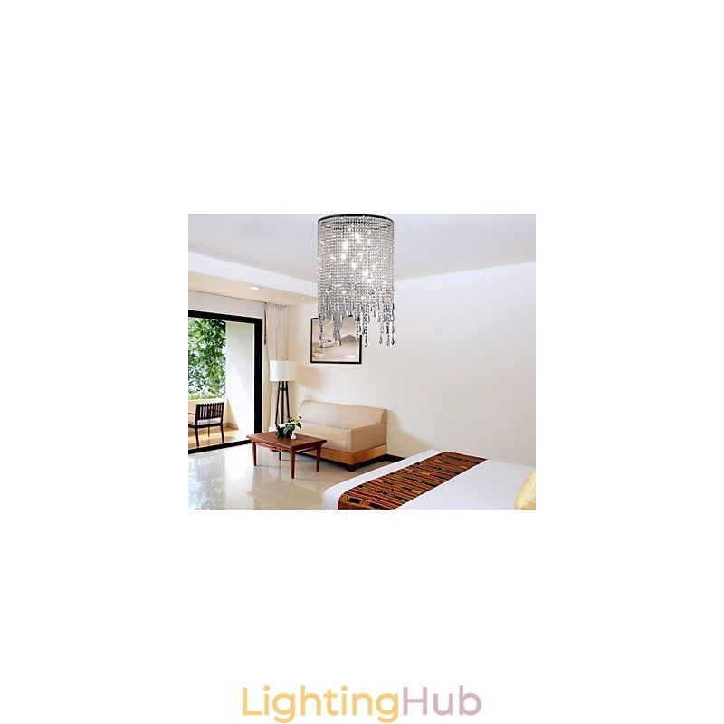 Modern Contemporary Crystal Metal Pendant Light