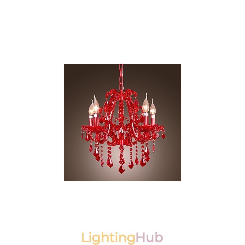 Modern Contemporary Crystal Chrome Metal Chandelier