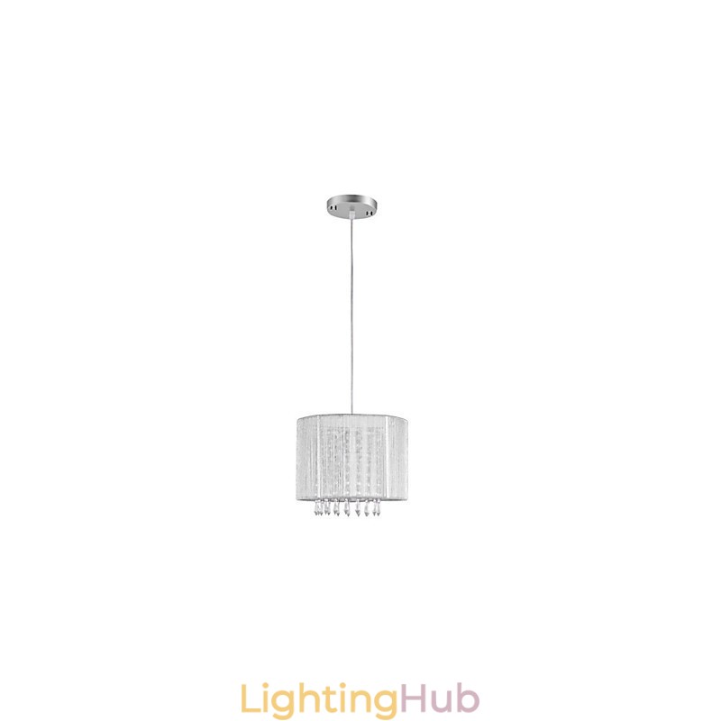Silver Cloth Crystal Chandelier