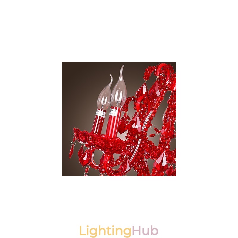 Modern Contemporary Crystal Chrome Metal Chandelier