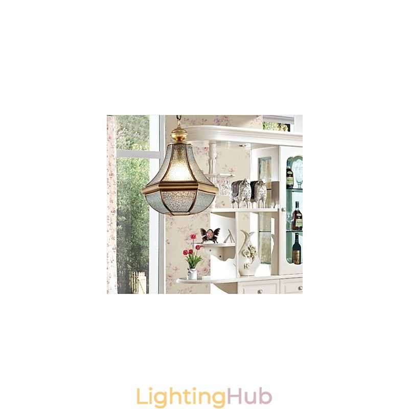 American Country Small Pendant all Copper Single Glass