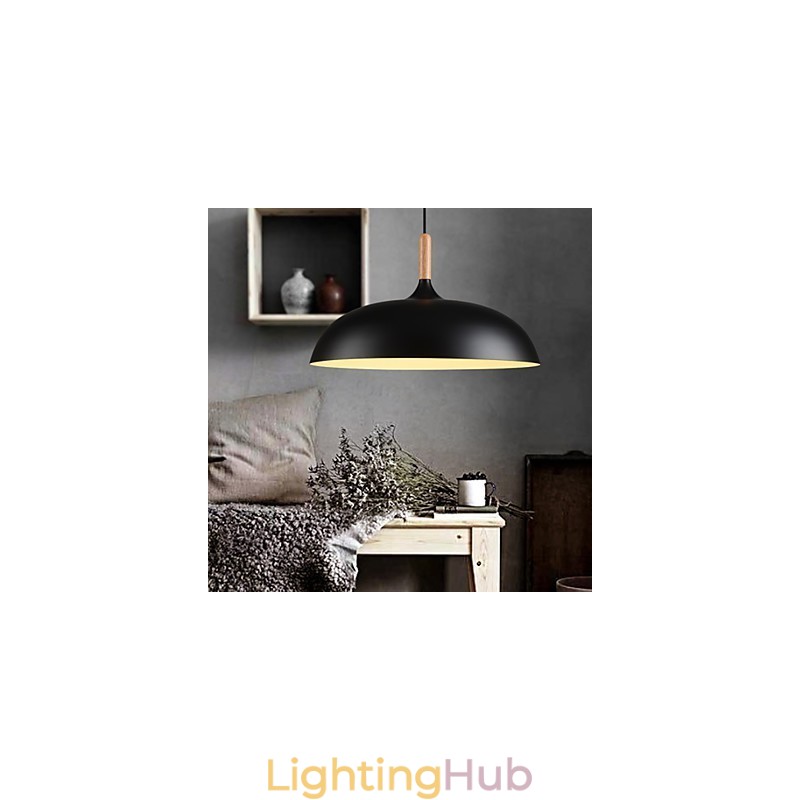 Retro Pendant Light Painting Wood+Metal Cafe pendant lamps