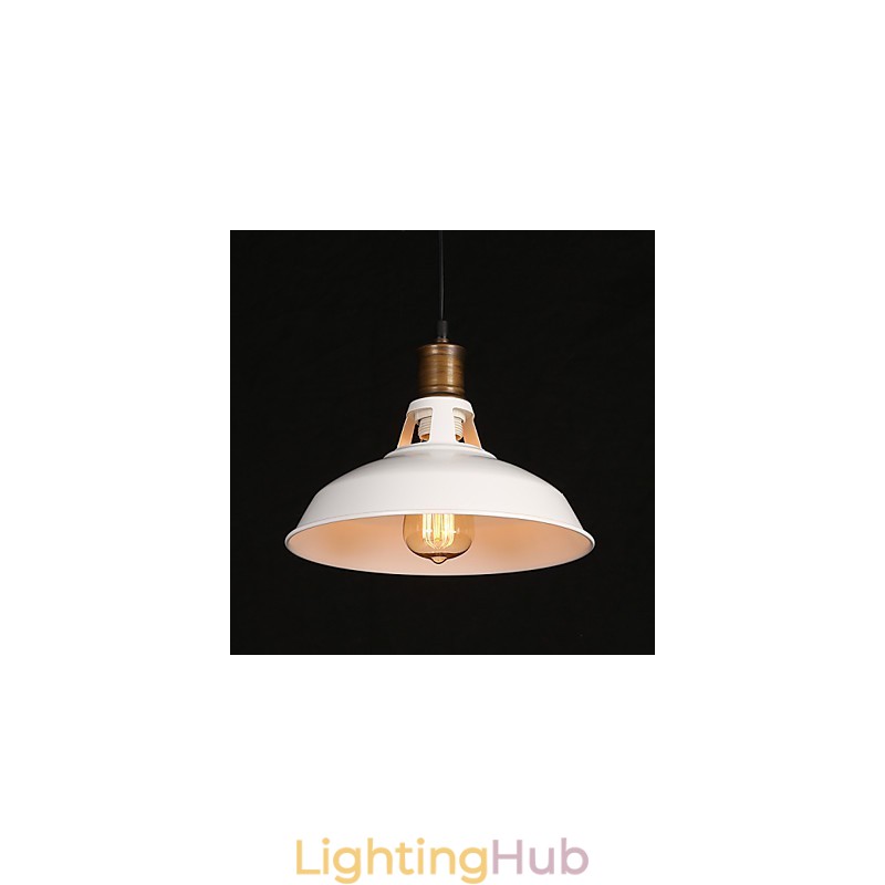 American Country Style Originality Single Head Wrought Iron Hollow Out Droplight Lamp