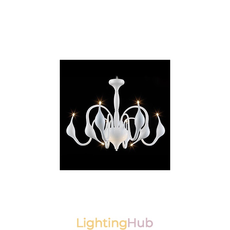 Modern Contemporary Electroplated Metal Chandelier