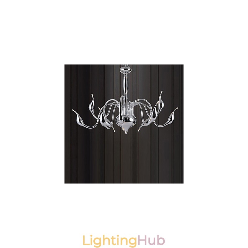 Modern Contemporary Electroplated Metal Chandelier