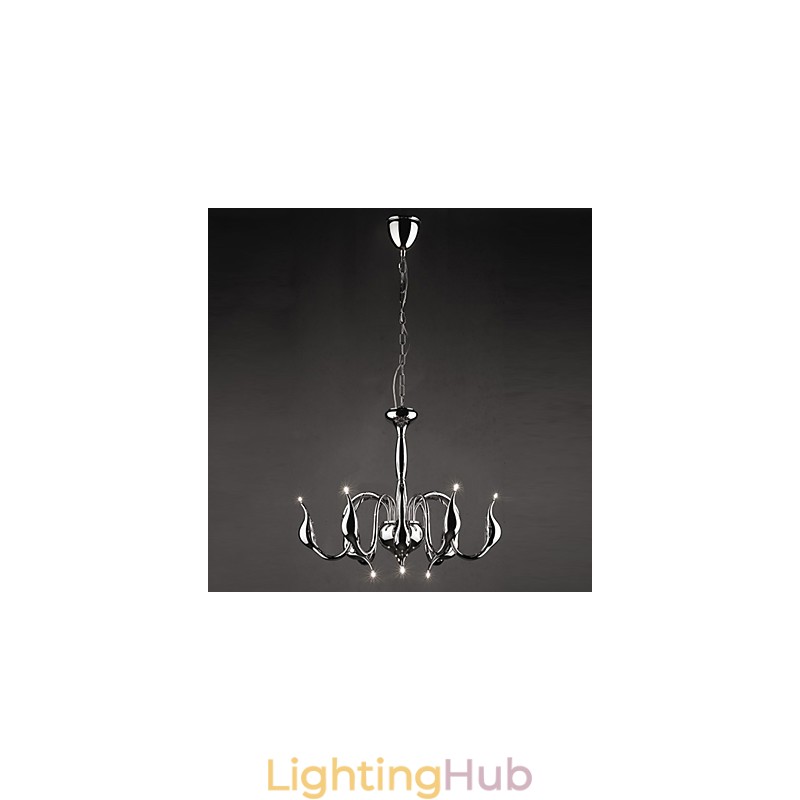 Modern Contemporary Electroplated Metal Chandelier