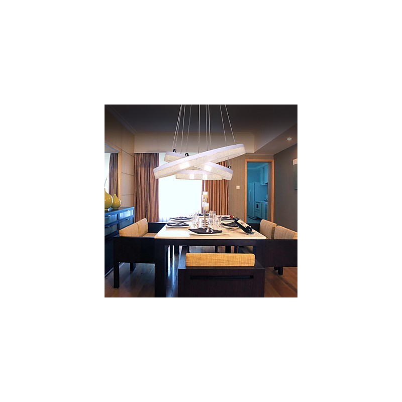Crystal Pendant Light Modern Lamp Three Rings