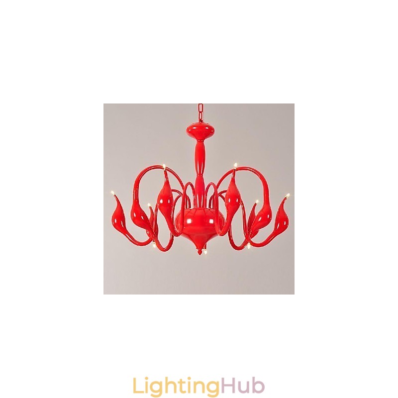 Modern Contemporary Electroplated Metal Chandelier