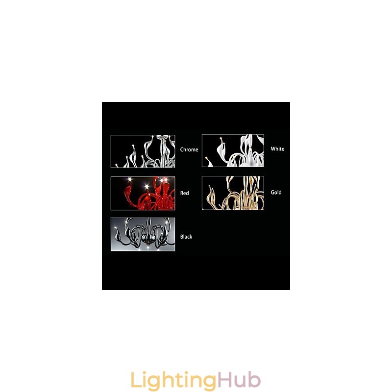 Modern Contemporary Electroplated Metal Chandelier